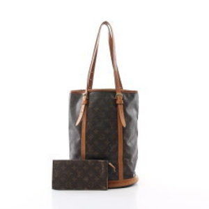 Louis Vuitton Bucket GM Shoulder Bag Leather Monogram Brown